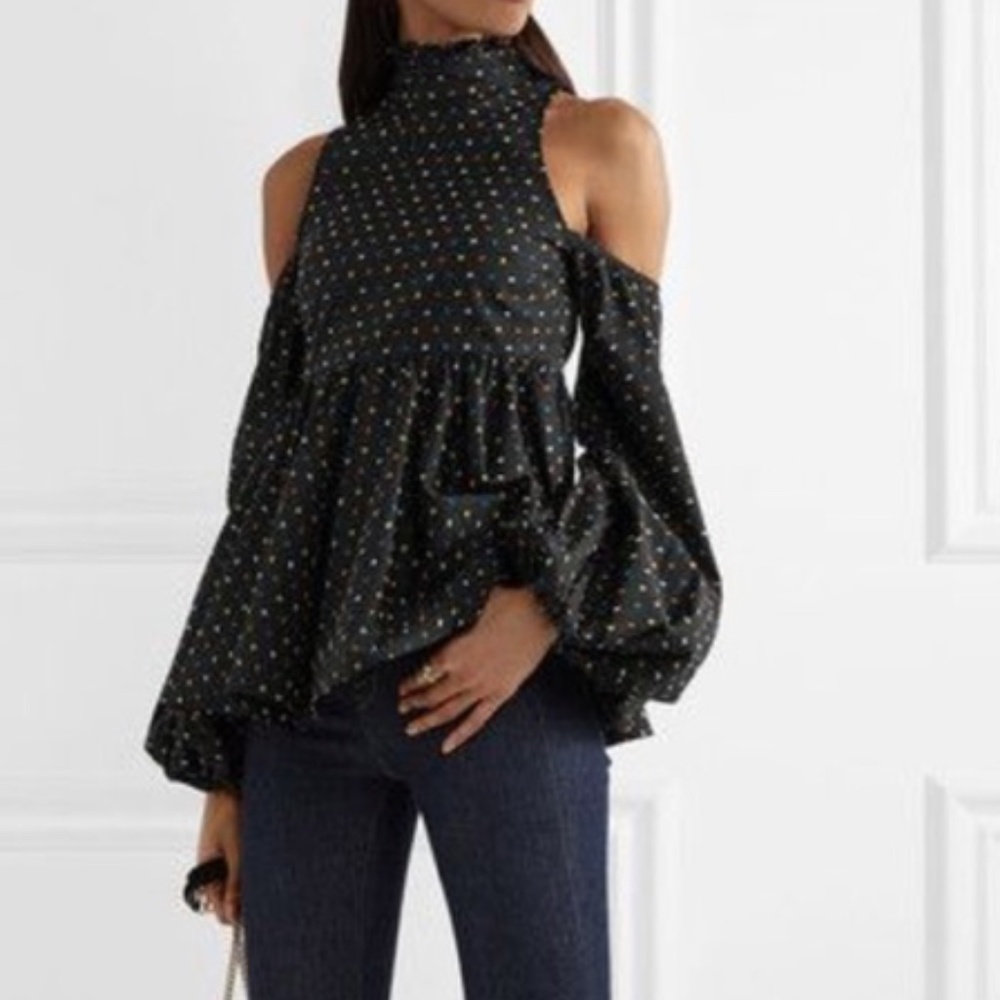 Caroline Constas Shoulder Cut-Out Top, Size M